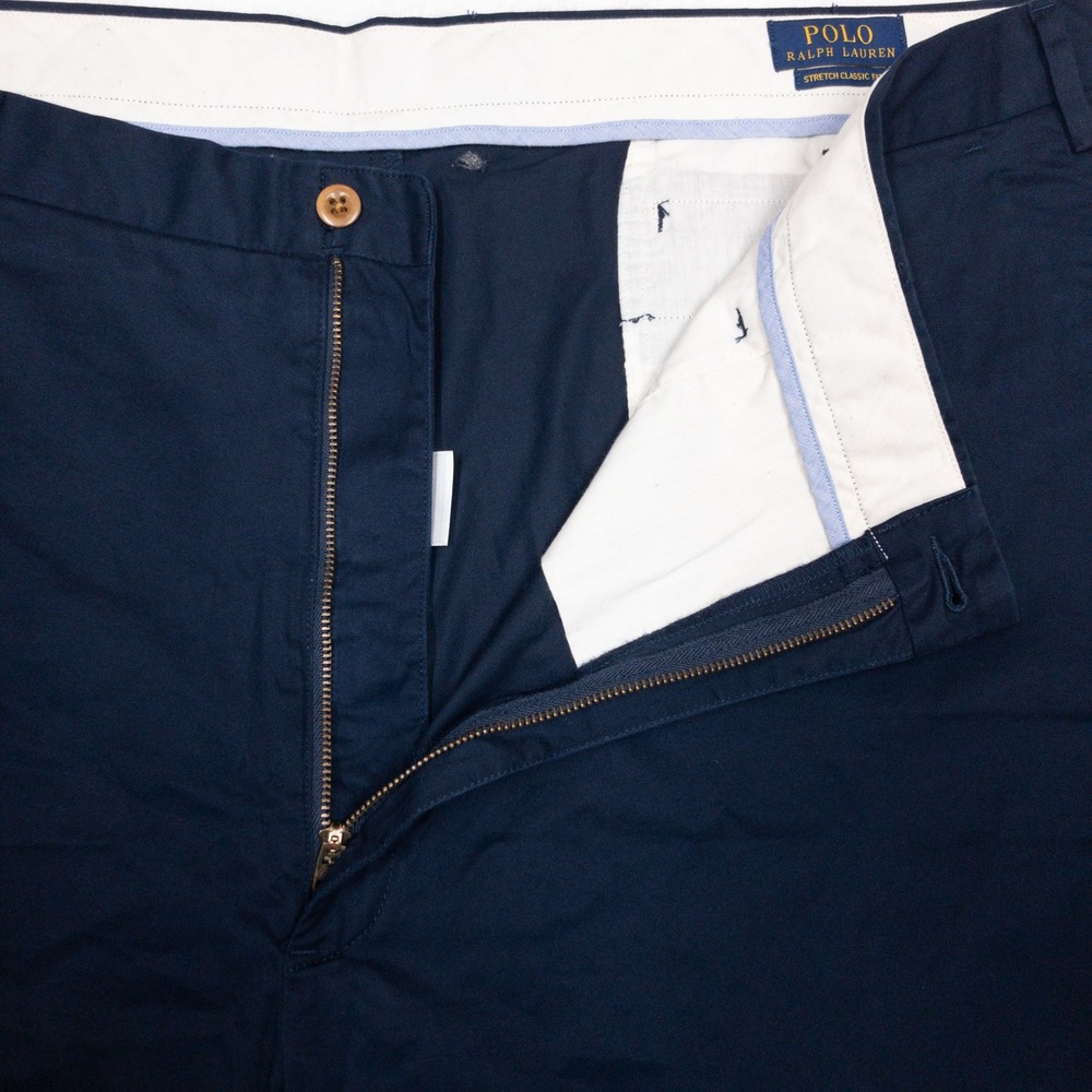 Polo Ralph Lauren Stretch Classic Fit 9" Shorts Mens Size 44B Navy Blue New - Picture 3 of 13